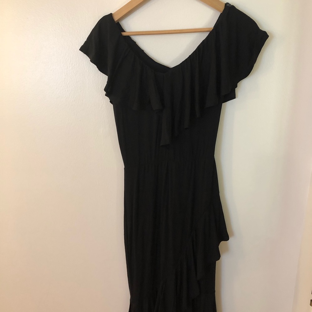 Revolve Black Ruffle Dress - Picture 5 of 6
